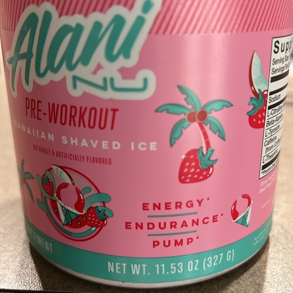 Alani NEW PRE Workout 30 Servings Hawaiian Shaved Ice Flaver - Picture 7 of 7